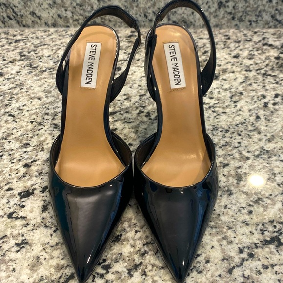 Steve Madden Shoes - Steve Madden Patent Black Heels- size 9